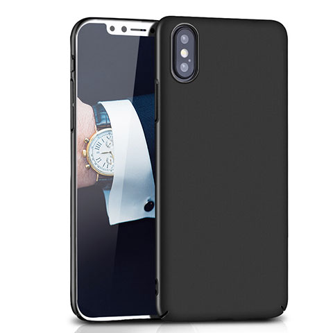 Funda Dura Plastico Rigida Mate M10 para Apple iPhone X Negro