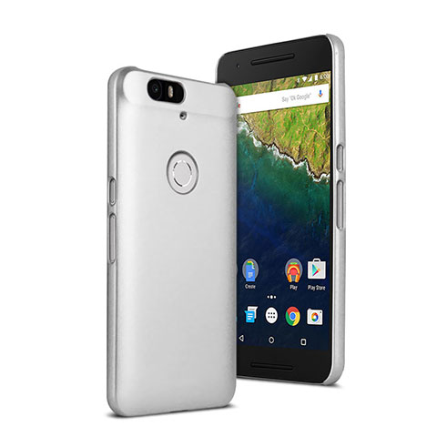 Funda Dura Plastico Rigida Mate para Google Nexus 6P Blanco