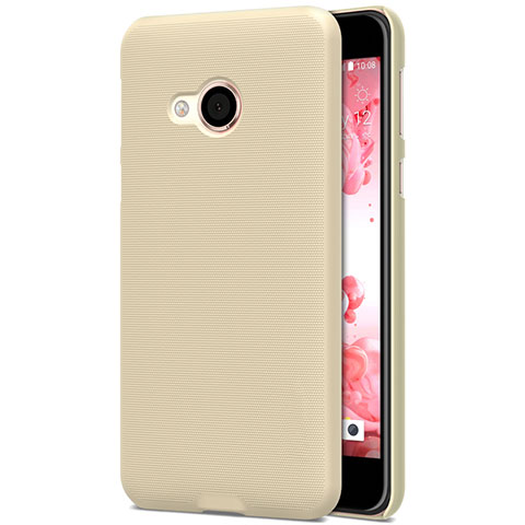 Funda Dura Plastico Rigida Mate para HTC U Play Oro