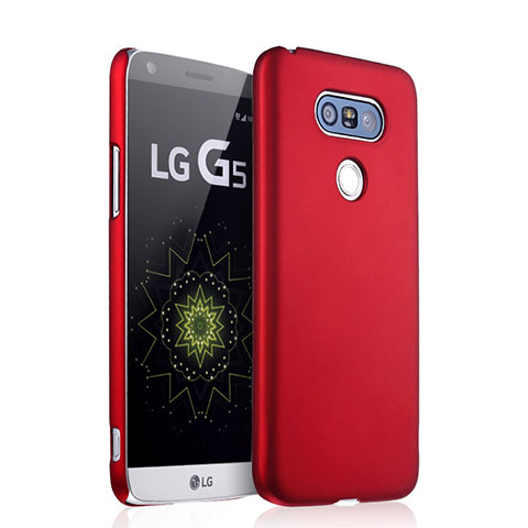 Funda Dura Plastico Rigida Mate para LG G5 Rojo