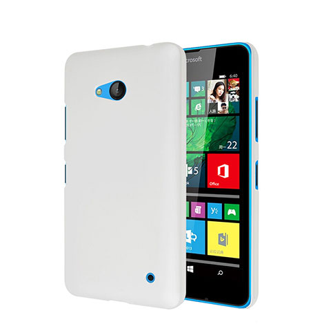 Funda Dura Plastico Rigida Mate para Microsoft Lumia 640 Blanco