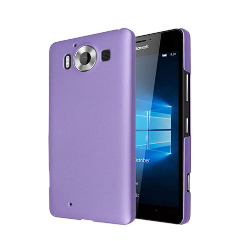 Funda Dura Plastico Rigida Mate para Microsoft Lumia 950 Morado