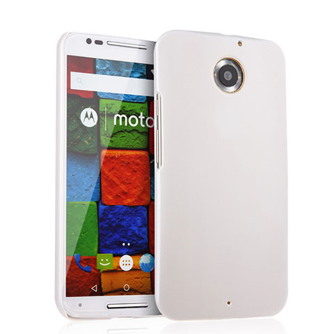 Funda Dura Plastico Rigida Mate para Motorola Moto X (2nd Gen) Blanco