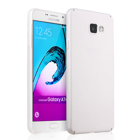 Funda Dura Plastico Rigida Mate para Samsung Galaxy A7 (2016) A7100 Blanco