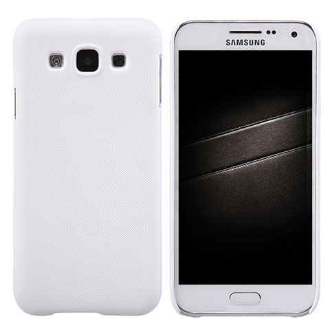 Funda Dura Plastico Rigida Mate para Samsung Galaxy E5 SM-E500F E500H Blanco