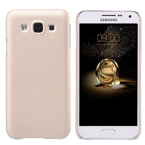 Funda Dura Plastico Rigida Mate para Samsung Galaxy E5 SM-E500F E500H Oro