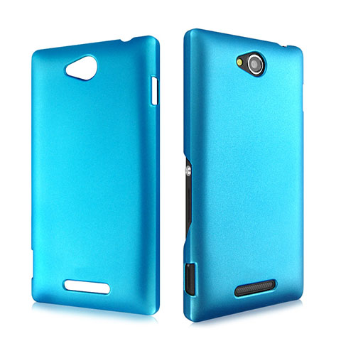 Funda Dura Plastico Rigida Mate para Sony Xperia C S39h Azul Cielo