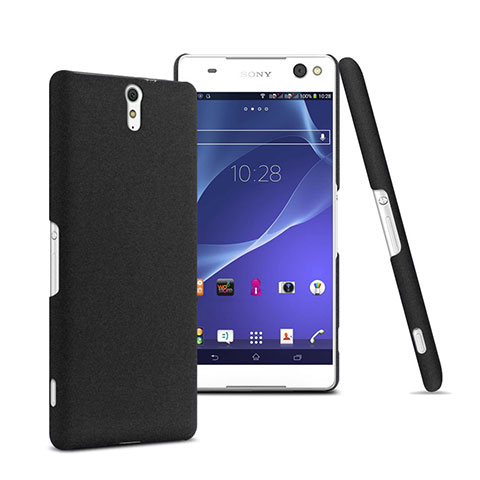 Funda Dura Plastico Rigida Mate para Sony Xperia C5 Ultra Negro