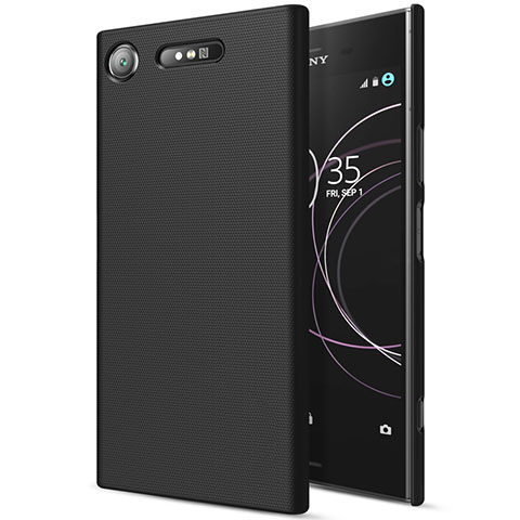 Funda Dura Plastico Rigida Mate para Sony Xperia XZ1 Negro