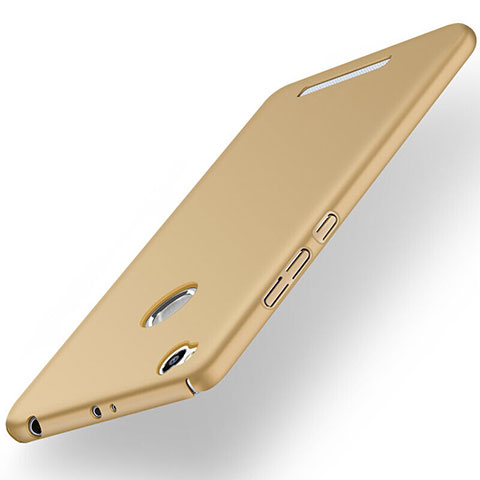 Funda Dura Plastico Rigida Mate para Xiaomi Redmi 3 High Edition Oro