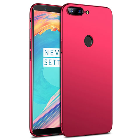 Funda Dura Plastico Rigida Mate R02 para OnePlus 5T A5010 Rojo