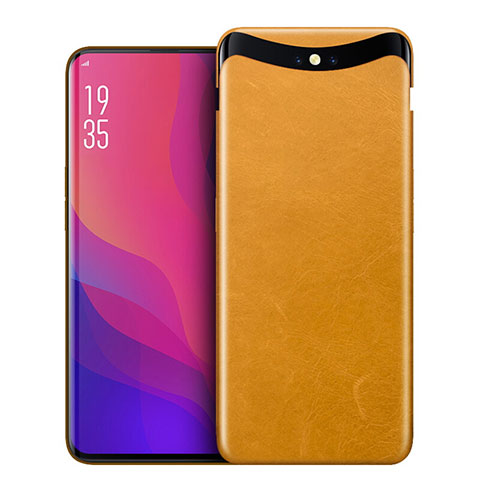 Funda Dura Plastico Rigida Mate Twill para Oppo Find X Super Flash Edition Amarillo