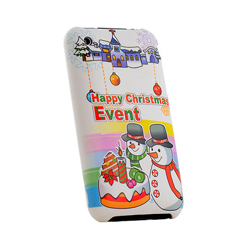 Funda Dura Plastico Rigida Navidad para Apple iPhone 3G 3GS Vistoso