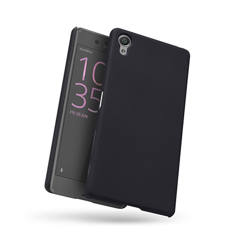 Funda Dura Plastico Rigida Perforada para Sony Xperia X Negro