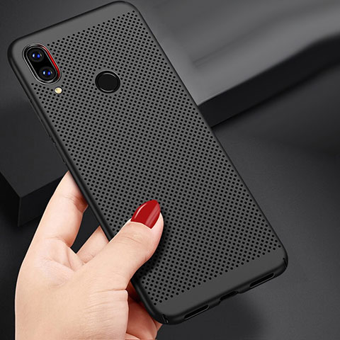 Funda Dura Plastico Rigida Perforada para Xiaomi Redmi Note 7 Pro Negro