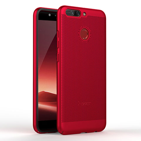 Funda Dura Plastico Rigida Perforada W01 para Huawei Honor 8 Pro Rojo