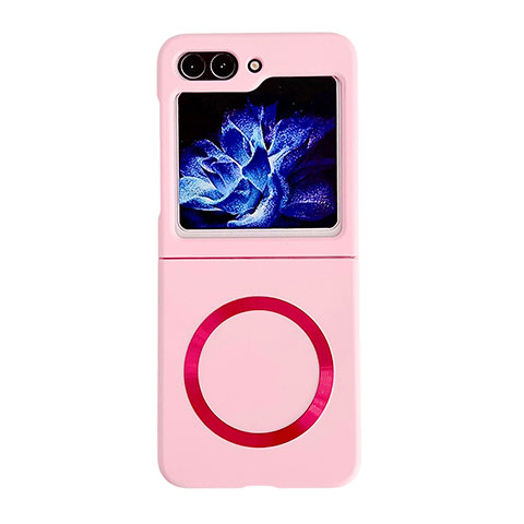 Funda Dura Plastico Rigida Sin Marco Carcasa Mate con Mag-Safe Magnetic BH1 para Samsung Galaxy Z Flip5 5G Oro Rosa