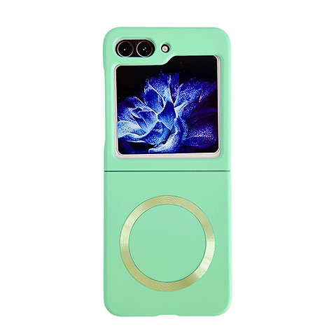 Funda Dura Plastico Rigida Sin Marco Carcasa Mate con Mag-Safe Magnetic BH1 para Samsung Galaxy Z Flip5 5G Verde