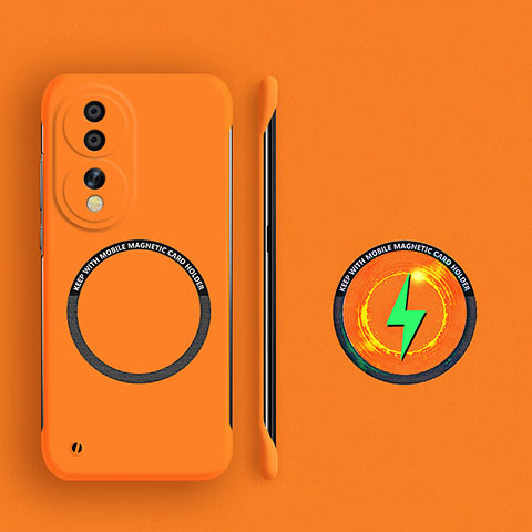 Funda Dura Plastico Rigida Sin Marco Carcasa Mate con Mag-Safe Magnetic para Huawei Honor 80 5G Naranja