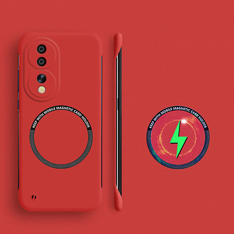 Funda Dura Plastico Rigida Sin Marco Carcasa Mate con Mag-Safe Magnetic para Huawei Honor 90 5G Rojo