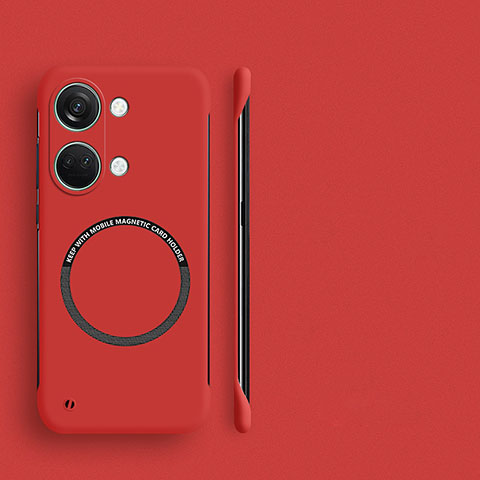 Funda Dura Plastico Rigida Sin Marco Carcasa Mate con Mag-Safe Magnetic para OnePlus Ace 2V 5G Rojo