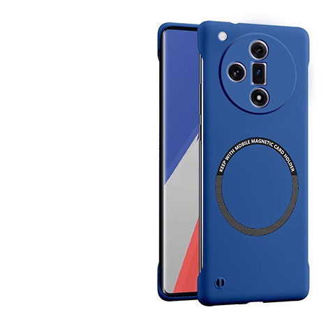 Funda Dura Plastico Rigida Sin Marco Carcasa Mate con Mag-Safe Magnetic para Oppo Find X7 5G Azul