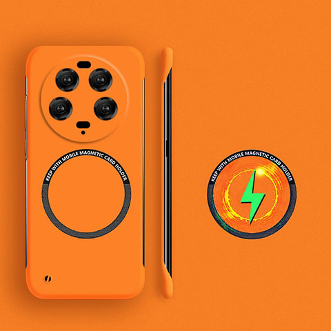 Funda Dura Plastico Rigida Sin Marco Carcasa Mate con Mag-Safe Magnetic para Xiaomi Mi 13 Ultra 5G Naranja