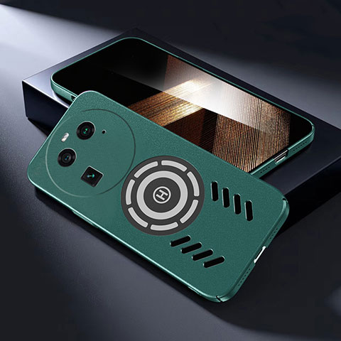 Funda Dura Plastico Rigida Sin Marco Carcasa Mate con Mag-Safe Magnetic S01 para Oppo Find X6 Pro 5G Verde