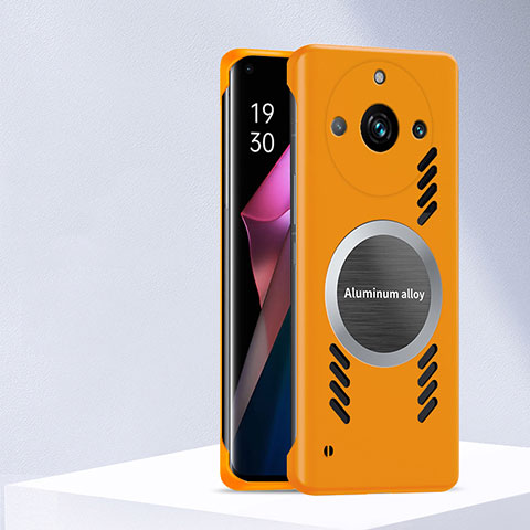 Funda Dura Plastico Rigida Sin Marco Carcasa Mate con Mag-Safe Magnetic S01 para Realme Narzo 60 Pro 5G Amarillo