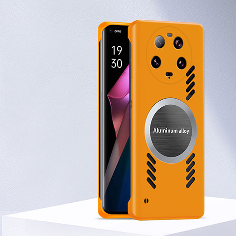 Funda Dura Plastico Rigida Sin Marco Carcasa Mate con Mag-Safe Magnetic S01 para Xiaomi Mi 13 Ultra 5G Naranja