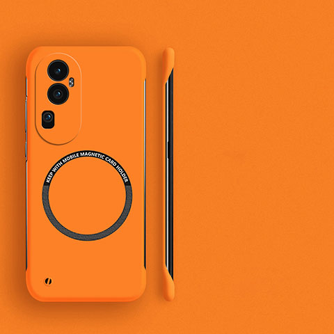 Funda Dura Plastico Rigida Sin Marco Carcasa Mate con Mag-Safe Magnetic S02 para Oppo Reno10 Pro+ Plus 5G Naranja