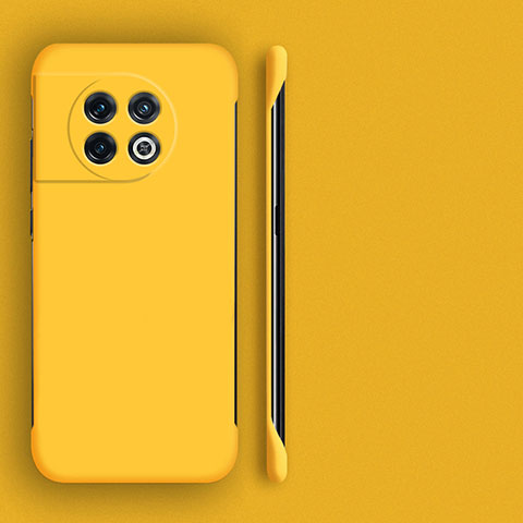 Funda Dura Plastico Rigida Sin Marco Carcasa Mate P01 para OnePlus 11 5G Amarillo