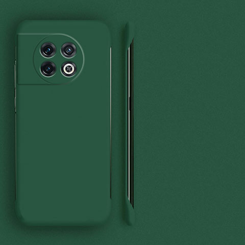 Funda Dura Plastico Rigida Sin Marco Carcasa Mate P01 para OnePlus 11R 5G Verde Noche