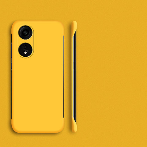 Funda Dura Plastico Rigida Sin Marco Carcasa Mate P01 para Oppo A58 4G Amarillo