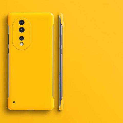 Funda Dura Plastico Rigida Sin Marco Carcasa Mate para Huawei Honor 80 5G Amarillo