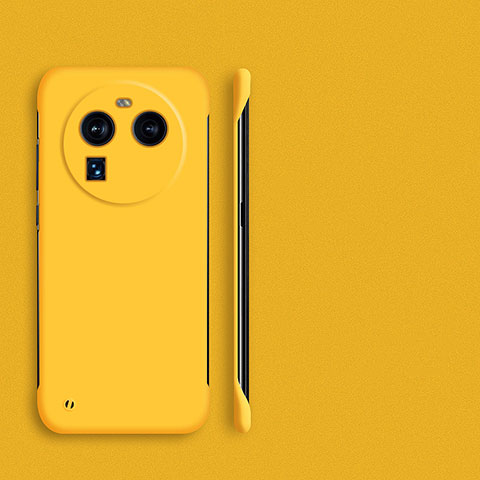 Funda Dura Plastico Rigida Sin Marco Carcasa Mate para Oppo Find X6 5G Amarillo