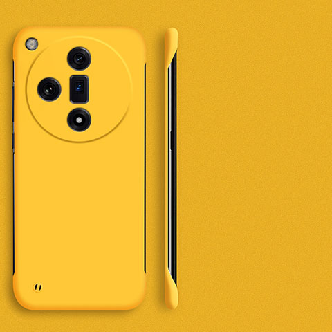 Funda Dura Plastico Rigida Sin Marco Carcasa Mate para Oppo Find X7 5G Amarillo