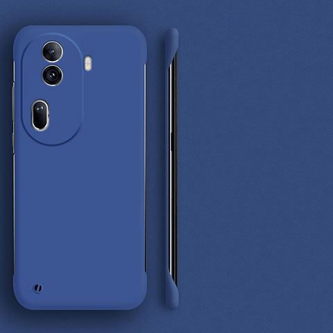 Funda Dura Plastico Rigida Sin Marco Carcasa Mate para Oppo Reno11 Pro 5G Azul