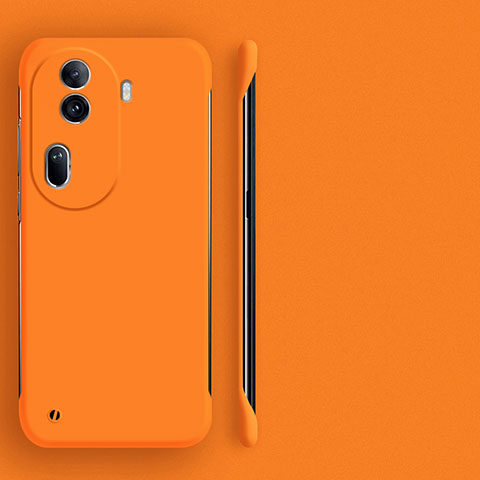 Funda Dura Plastico Rigida Sin Marco Carcasa Mate para Oppo Reno11 Pro 5G Naranja