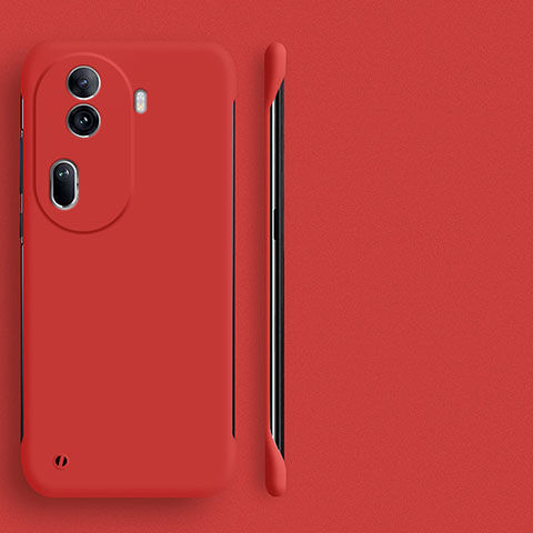 Funda Dura Plastico Rigida Sin Marco Carcasa Mate para Oppo Reno11 Pro 5G Rojo