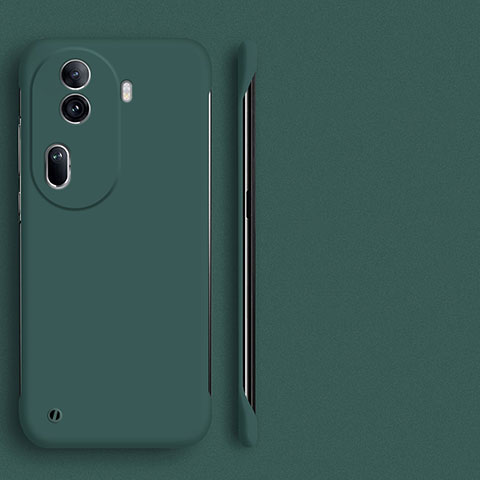 Funda Dura Plastico Rigida Sin Marco Carcasa Mate para Oppo Reno11 Pro 5G Verde Noche