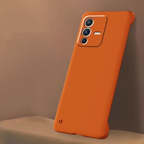 Funda Dura Plastico Rigida Sin Marco Carcasa Mate para Vivo V23 5G Naranja