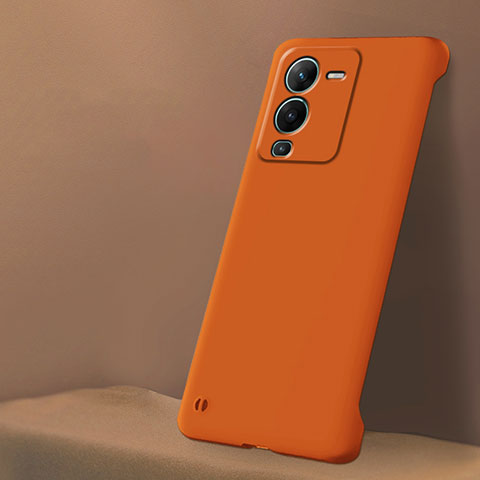 Funda Dura Plastico Rigida Sin Marco Carcasa Mate para Vivo V25 Pro 5G Naranja