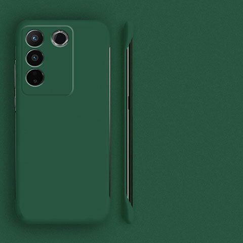 Funda Dura Plastico Rigida Sin Marco Carcasa Mate para Vivo V27 5G Verde Noche