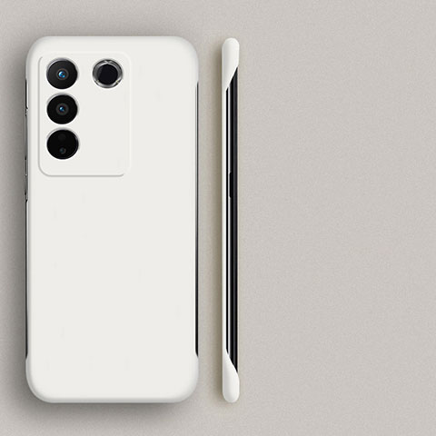 Funda Dura Plastico Rigida Sin Marco Carcasa Mate para Vivo V27 Pro 5G Blanco