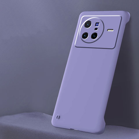 Funda Dura Plastico Rigida Sin Marco Carcasa Mate para Vivo X80 5G Purpura Claro