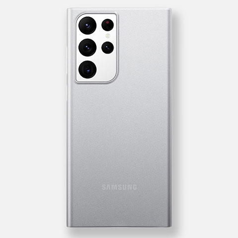 Funda Dura Ultrafina Carcasa Transparente Mate H02 para Samsung Galaxy S23 Ultra 5G Blanco