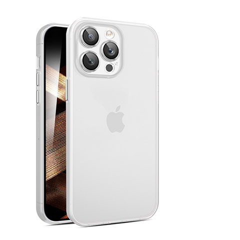 Funda Dura Ultrafina Carcasa Transparente Mate QC para Apple iPhone 15 Pro Max Claro
