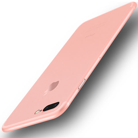 Funda Dura Ultrafina Carcasa Transparente Mate U01 para Apple iPhone 7 Plus Rosa