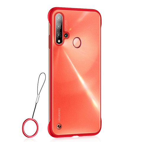 Funda Dura Ultrafina Carcasa Transparente Mate U01 para Huawei Nova 5i Rojo